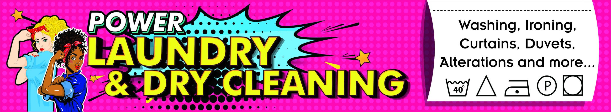 Power Laundry branding